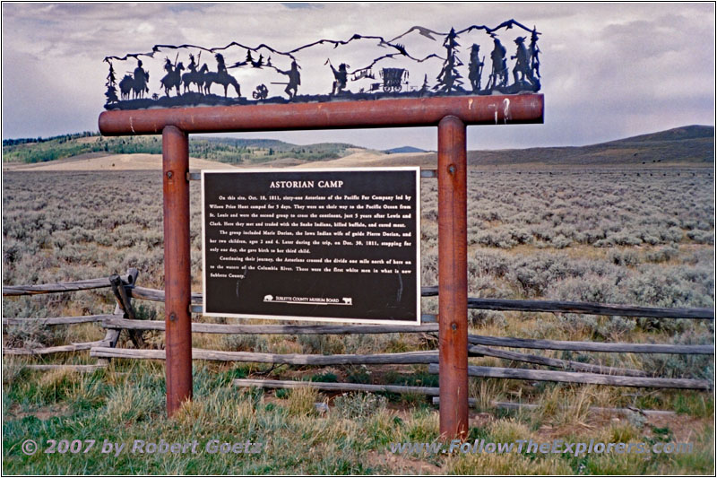 Highway 189/191, Astorian Camp Historical Marker, Wyoming