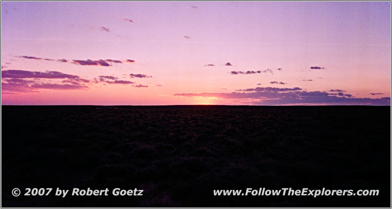 Sunset, RD22/Bairoil Rd, WY