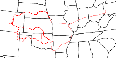 Map of Stephen H. Long Trail