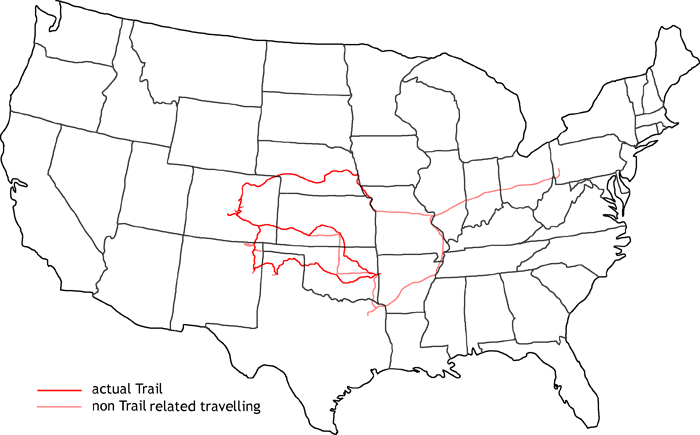 Karte Stephen H. Long Trail