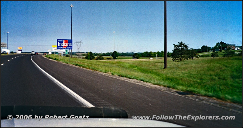 Interstate 70, Staatsgrenze Ohio & Indiana
