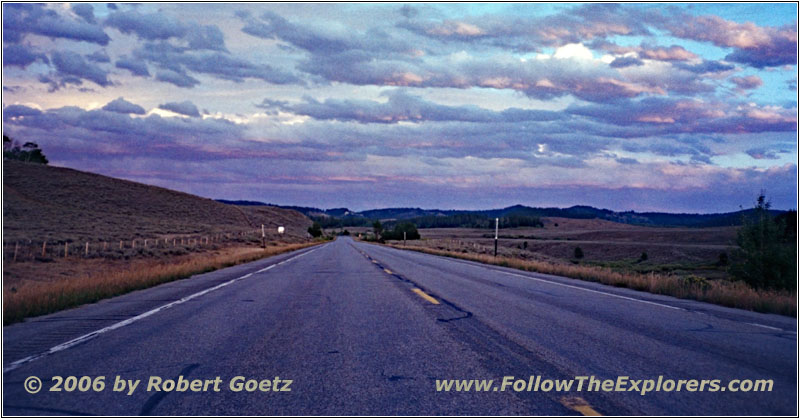 Sonnenuntergang, Highway 189/191, Wyoming
