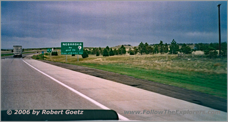 Interstate 80, Staatsgrenze Wyoming & Nebraska