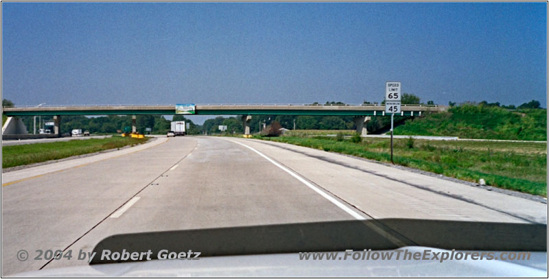 Interstate 70, Staatsgrenze Indiana & Illinois