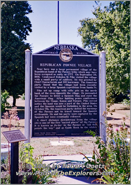 Pawnee Village Sign, Guide Rock, NE