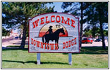 Schild Downtown Dodge City, Kansas