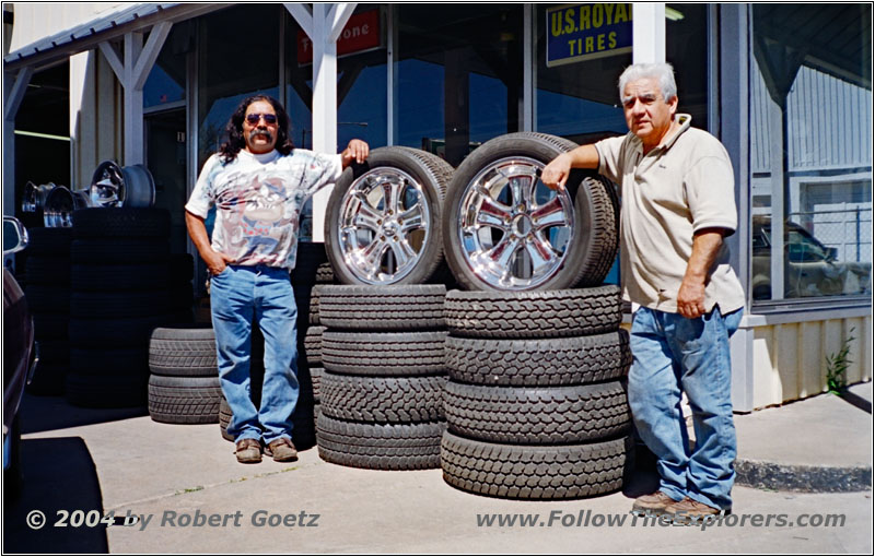 Pangie and Roger, Sinclair Gas Station, Downtown Dodge City, KS