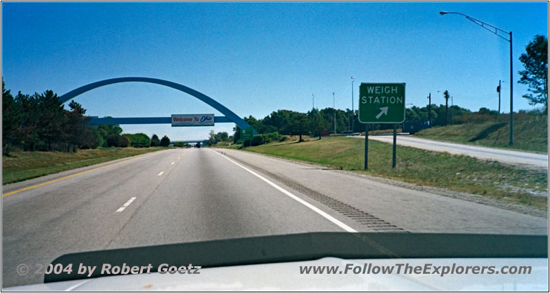 Interstate 70, Staatsgrenze Indiana & Ohio