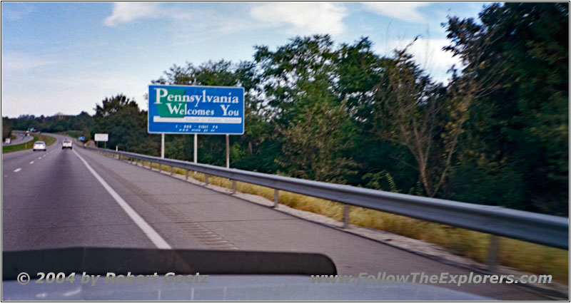 Interstate 70, Staatsgrenze West Virginia & Pennsylvania