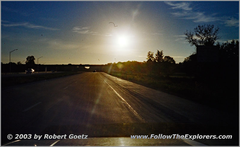 Interstate 70, Staatsgrenze Indiana und Illinois