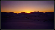 Sonnenuntergang Alkali Flat Trail, White Sands, New Mexico
