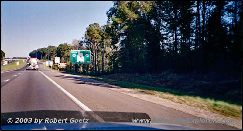 Interstate 20, Staatsgrenze Mississippi und Alabama