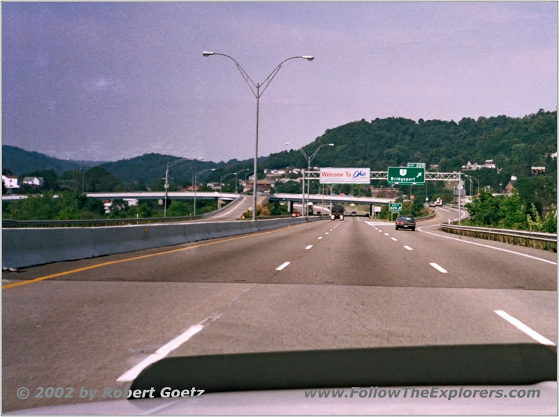 Interstate 70, Staatsgrenze West Virginia und Ohio