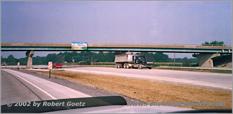 Interstate 70, Staatsgrenze Indiana und Illinois