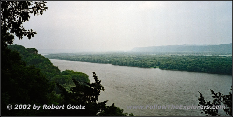 Mississippi River, Twin Views, Effigy Mounds, Iowa