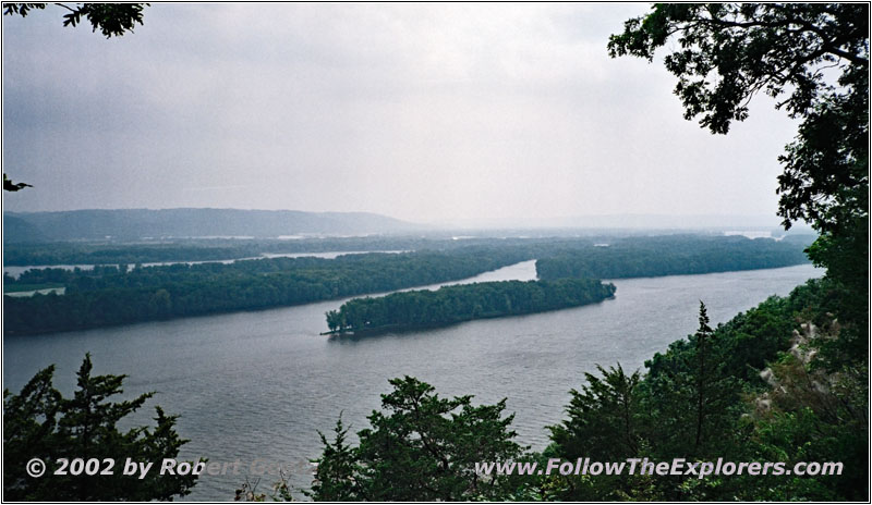 Mississippi River, Twin Views, Effigy Mounds, Iowa