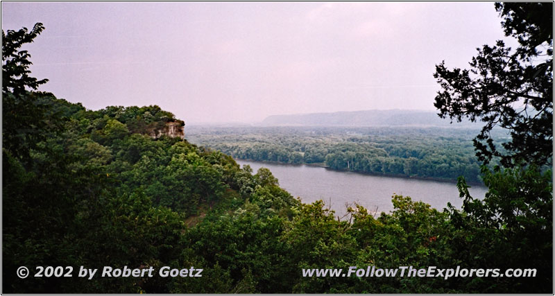 Mississippi River, Third Scenic View, Effigy Mounds, Iowa